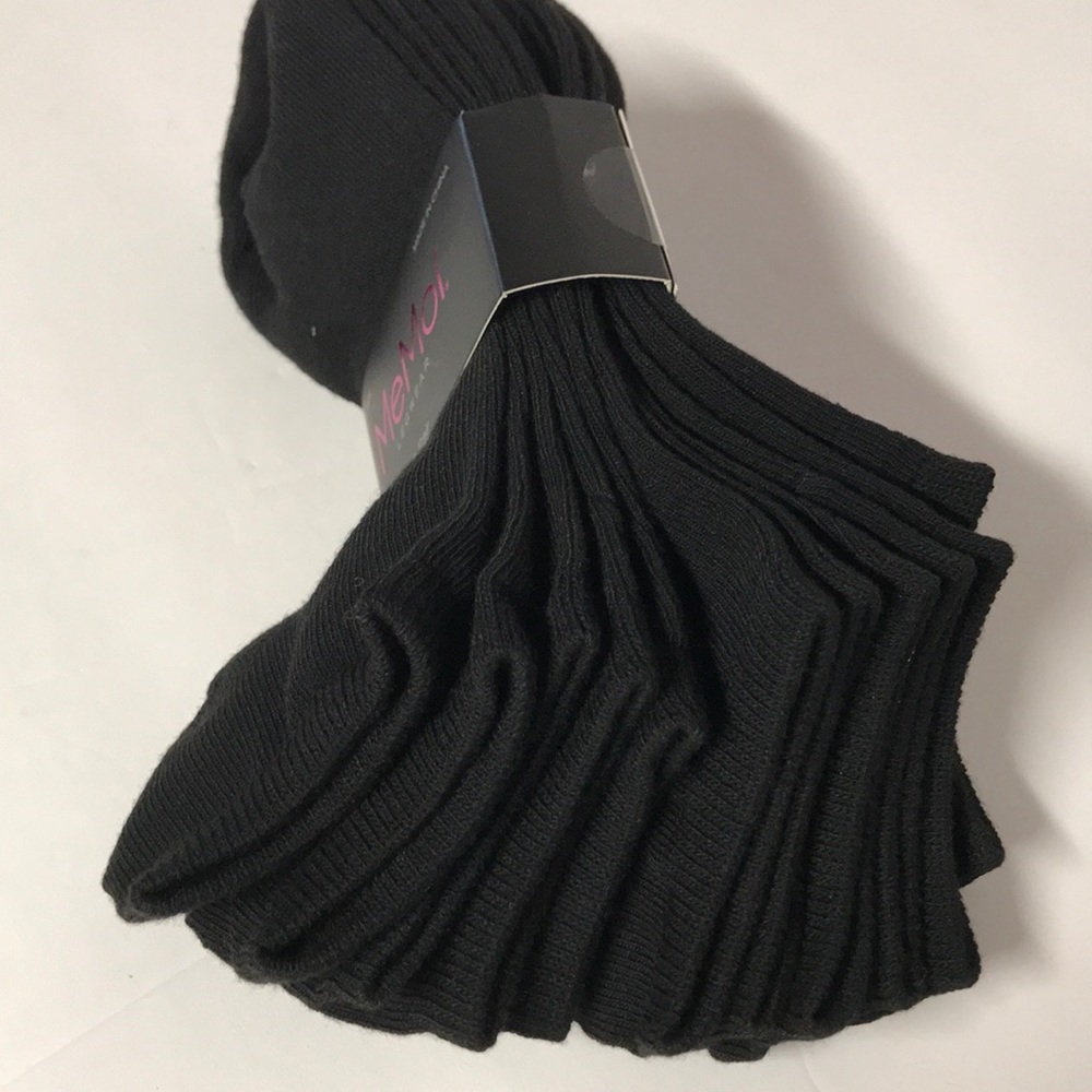 Black socks 6-pack athletic Low-Rise style